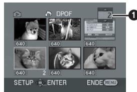 PANASONIC NV-GS21EK - Schreiben der Druckdaten auf eine Speicherkarte (DPOF-Einstellung) - 1