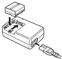 PANASONIC NV-GS22 - Raccordez la batterie à l'adaptateur CA et chargez-la. - 1
