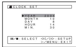 PANASONIC NV-GS22 - Réglage de la date et de l'heure - 2