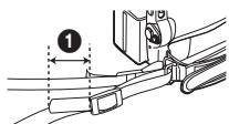 PANASONIC NV-GS22 - Fixation de la bandoulière - 2