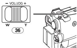 PANASONIC NV-GS22 - Poussez le levier [W/T] 36 pour selectionner la vitesse de recherche désirée. - 1