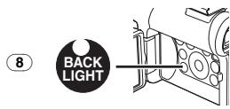 PANASONIC NV-GS22 - Drucken Sie die Taste [BACK LIGHT] (8). - 1