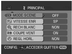 PANASONIC NV-GS230EF - Menu d'enregistrement sur bande - 1
