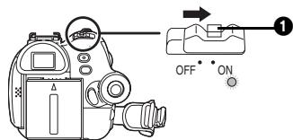 PANASONIC NV-GS230EF - Het inschakelen van de camera - 1