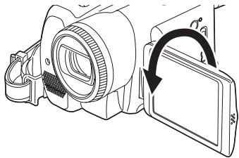 PANASONIC NV-GS230EF - Tournez l'écran LCD du côté de l'objet. - 1