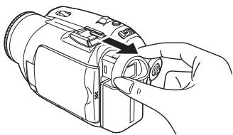 PANASONIC NV-GS230EK - De zoeker uittrekken - 1