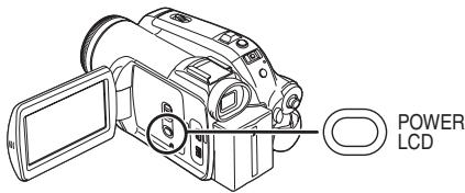 PANASONIC NV-GS280 - Appuyez sur la touche [POWER LCD]. - 1