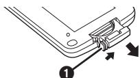 PANASONIC NV-GS280 - ■ De knoopbatterij plaatsen - 1