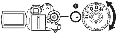 PANASONIC NV-GS280 - Draai aan de functieknop. - 1