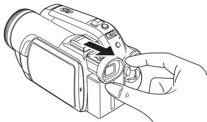 PANASONIC NV-GS280 - ■ De zoeker uittrekken - 1