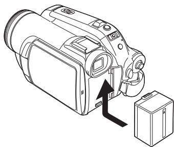 PANASONIC NV-GS280 - De accu plaatsen - 1