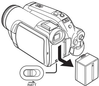 PANASONIC NV-GS280 - Retrait de la batterie - 1