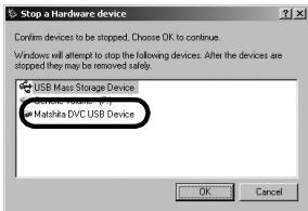 PANASONIC NV-GS320 - ■ Pour débrancher le câble USB en toute sécurité - 3