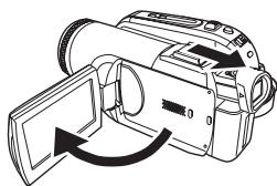 PANASONIC NV-GS320 - ■ Comment allumer et couper l'alimentation avec l'écran à cristaux liquides/viseur - 2