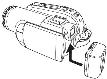 PANASONIC NV-GS320 - ■ Installation de la batterie - 1