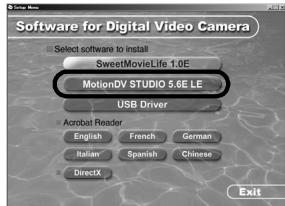 PANASONIC NV-GS320 - ■ Installation de MotionDV STUDIO 5.6E LE - 1
