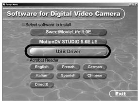 PANASONIC NV-GS320 - Cliquez sur [USB Driver]. - 1