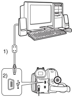 PANASONIC NV-GS80EG - ■ Anschluss des Camcorders an den Personalcomputer (zur Benutzung als WEBCAM) - 1