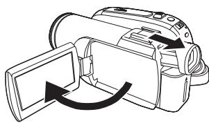 PANASONIC NV-GS80EK - ■ Het apparaat in- en uitschakelen met het LCD-scherm/de zoeker - 2