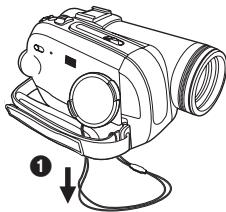 PANASONIC NV-GS80EK - Installazione del copriobiettivo - 1