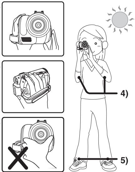 PANASONIC NV-GS80EK - ■ Het vasthouden van de camera - 1