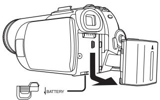 PANASONIC NV-GS80EK - De accu plaatsen - 2