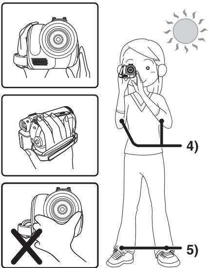 PANASONIC NV-GS80EK - ■ Halten des Camcorders - 1