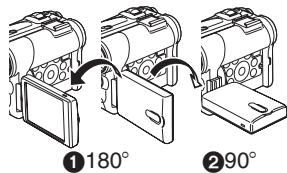 PANASONIC PV-GS33PP - Adjust the LCD Monitor angle according to the desired recording angle. - 1