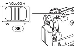 PANASONIC PV-GS33PP - Push the [W/T] Lever 36 towards [W] or towards [T] to zoom in or out. - 1