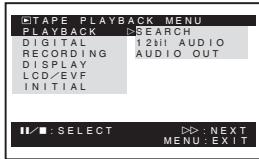 PANASONIC PV-GS33PP - [TAPE PLAYBACK MENU] - 1