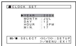 PANASONIC PV-GS33PP - Setting Date and Time - 2