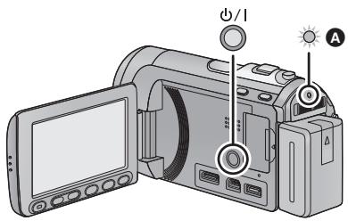 PANASONIC HDC-SD60 - Mise sous/hors tension à l'aide de la touche d'alimentation - 1