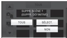 PANASONIC HDC-SD60 - Pour supprimer en validant les images qui sont en cours de lecture - 1