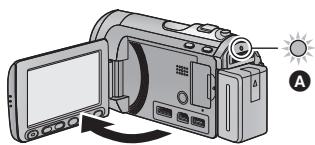 PANASONIC HDC-SD60 - Mise sous/hors tension de l'appareil avec I'écran ACL - 1