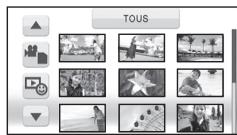 PANASONIC HDC-SD60 - Sélectionnez l'opération de lecture en touchant l'icone de l'opération. - 1