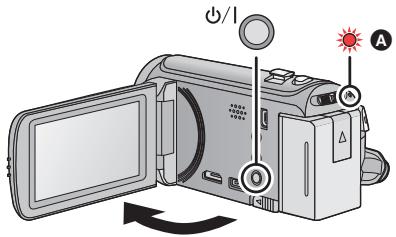 PANASONIC HDC-SD80 - Mise sous/hors tension à l'aide de la touche d'alimentation - 1