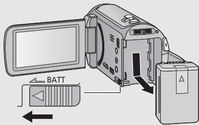 PANASONIC HDC-SD80 - Retrait de la batterie - 1
