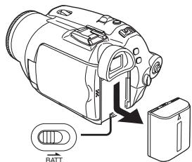 PANASONIC NVGS180EP - Wyjmowanie akumulatora - 1