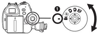 PANASONIC NVGS180EP - Obróć Pokretto wyboru trybu. - 1