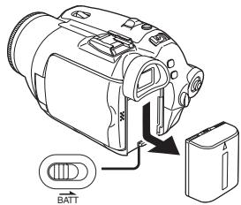 PANASONIC NVGS180EP - Removing the battery - 1