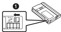 PANASONIC NVGS180EP - Zapobieganie przypadkowemu skasowaniu nagrań - 1