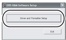 PANASONIC VDRD310EP - Click [Driver and Formatter Setup]. - 1