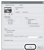 PANASONIC VDRD310EP - Kliknij przycisk [Export]. - 2