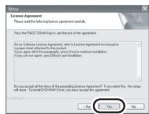 PANASONIC VDRD310EP - Read carefully through the End User License Agreement ( 2) , then click [Yes]. - 1
