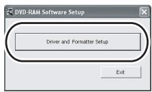 PANASONIC VDRD310EP - Kliknij przycisk [Driver and Formatter Setup]. - 1