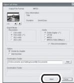 PANASONIC VDRD310EP - Click [Export]. - 2