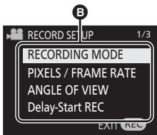 PANASONIC HX-A500E - Utilisation de l'écran de menu - 5