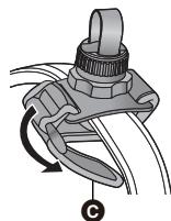 PANASONIC HX-A1ME - Plier la bande vers l'intérieur comme indiqué sur le schéma, et la fixer à l'aide de l'attache par crochet et boucle © de celle-ci. - 1