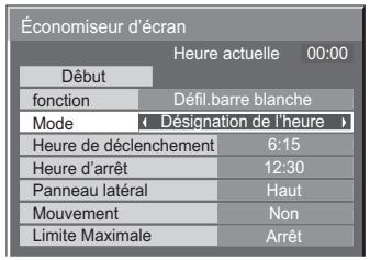 PANASONIC TH-42PHD7EK - Heure de mise en service de l'économiseur d'écran - 1