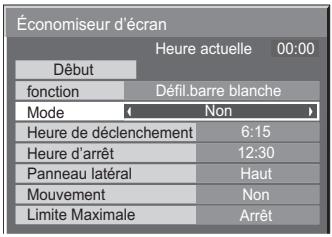 PANASONIC TH-42PHD7EK - Heure de mise en service de l'économiseur d'écran - 3